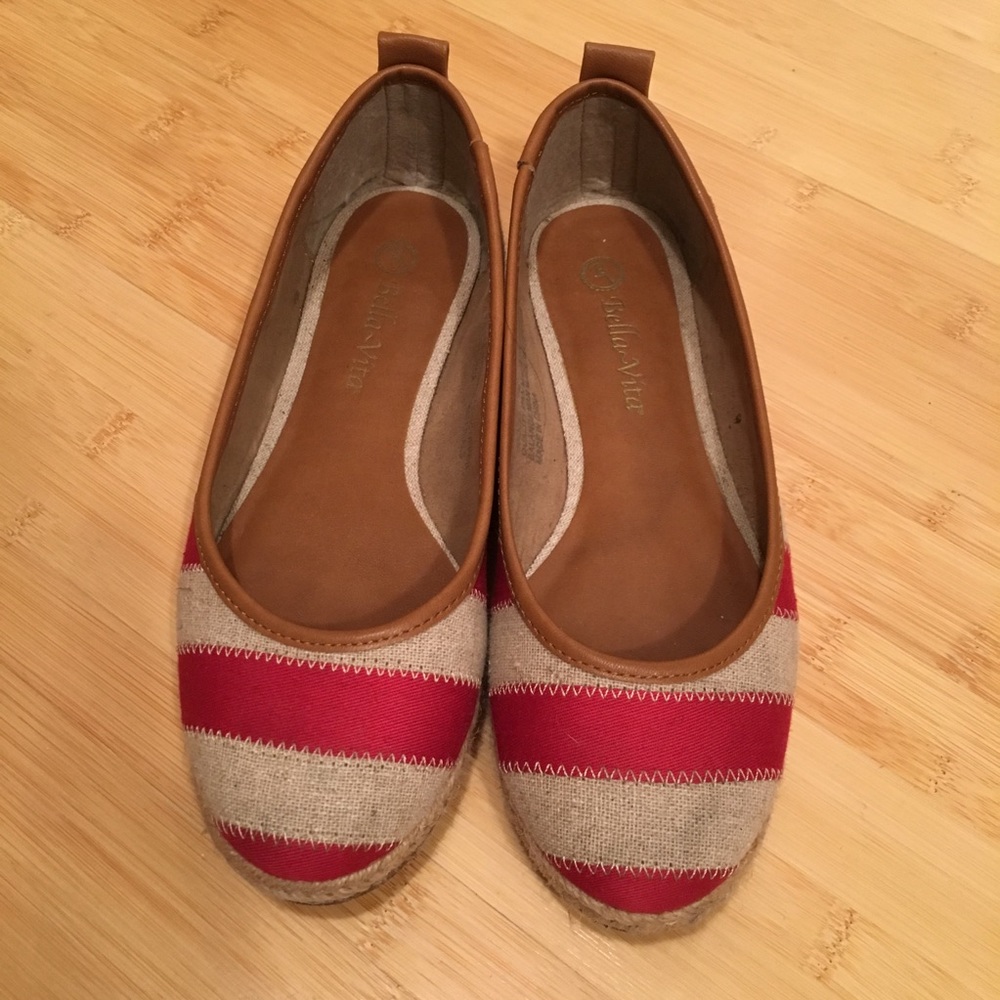 Bella Vita linen flats - 7